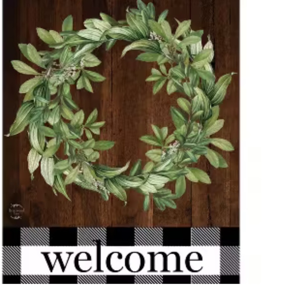 Briarwood Lane Small Welcome Wreath Garden Flag